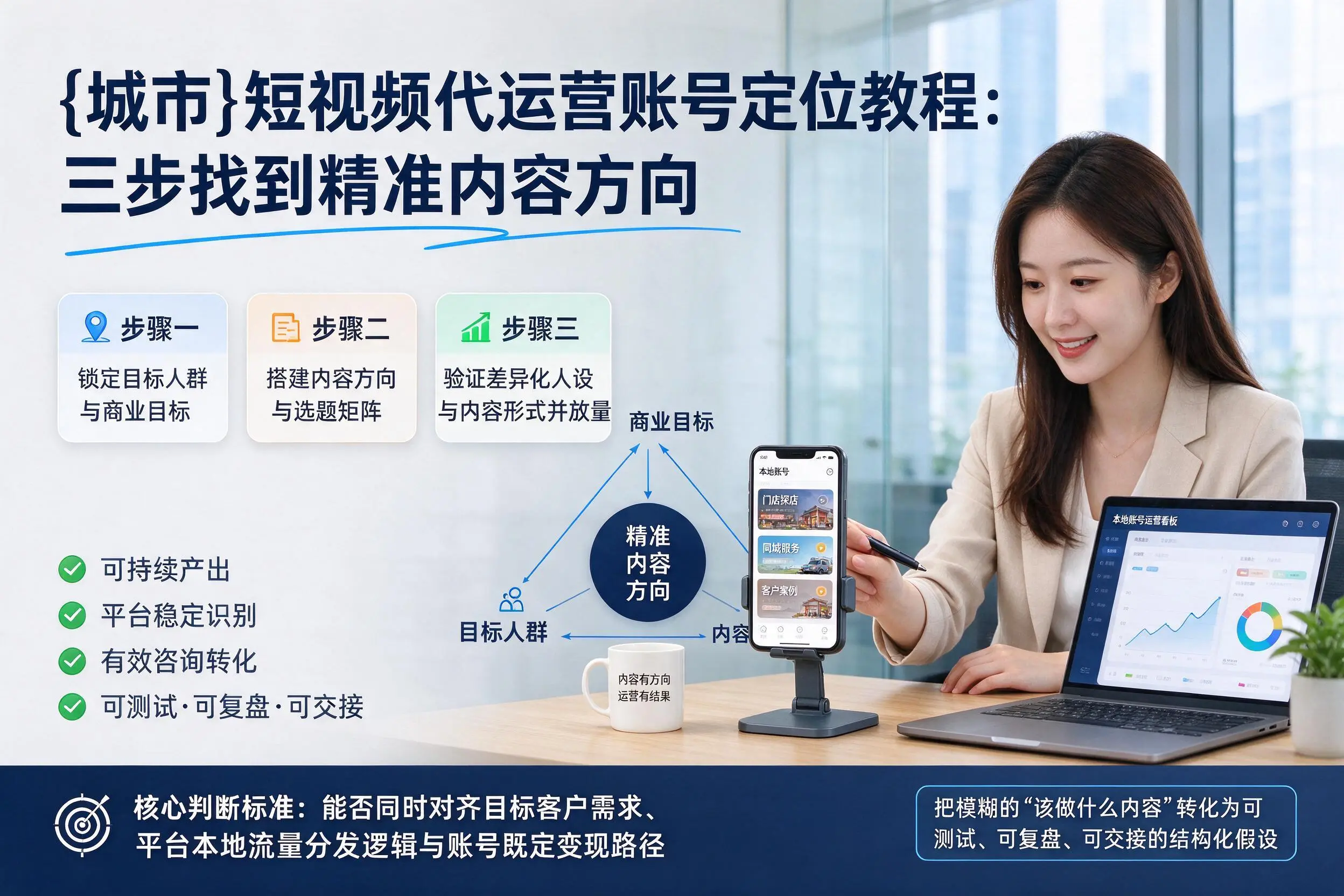 金华短视频代运营账号定位教程:三步找到精准内容方向