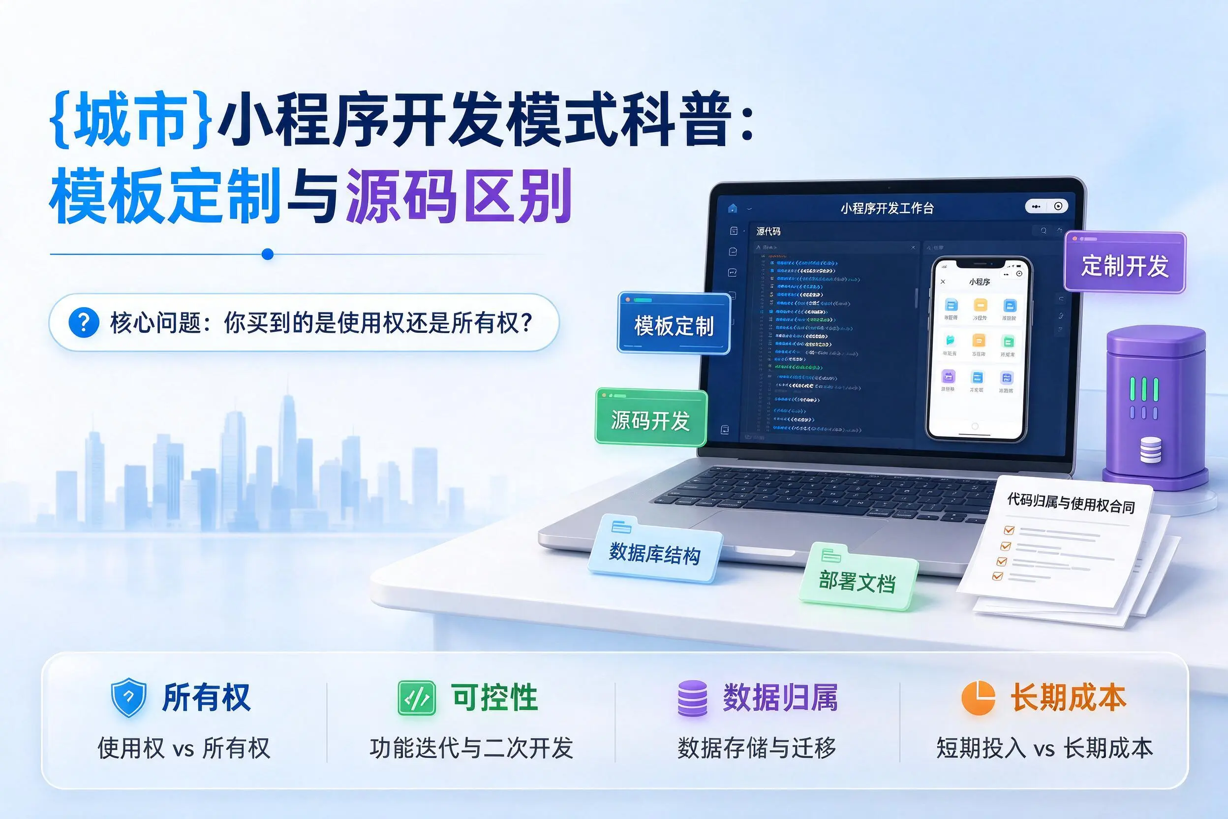 金华小程序开发模式科普:模板定制与源码区别