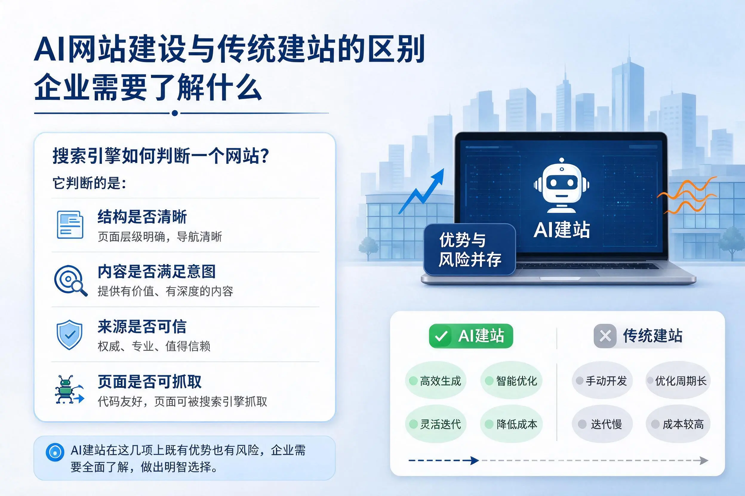 AI网站建设与传统建站的区别，金华企业需要了解什么