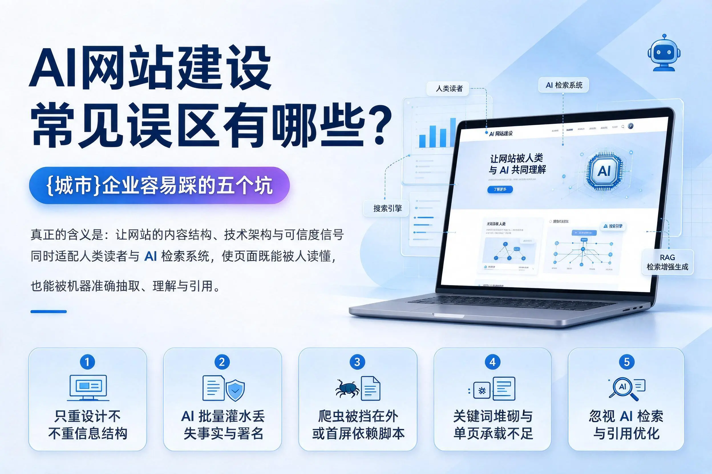 AI网站建设常见误区有哪些？金华企业容易踩的五个坑