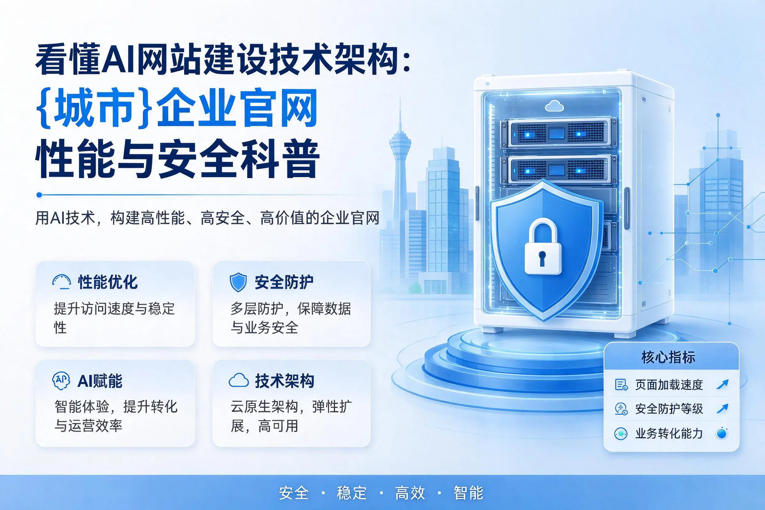 看懂AI网站建设技术架构：金华企业官网性能与安全科普