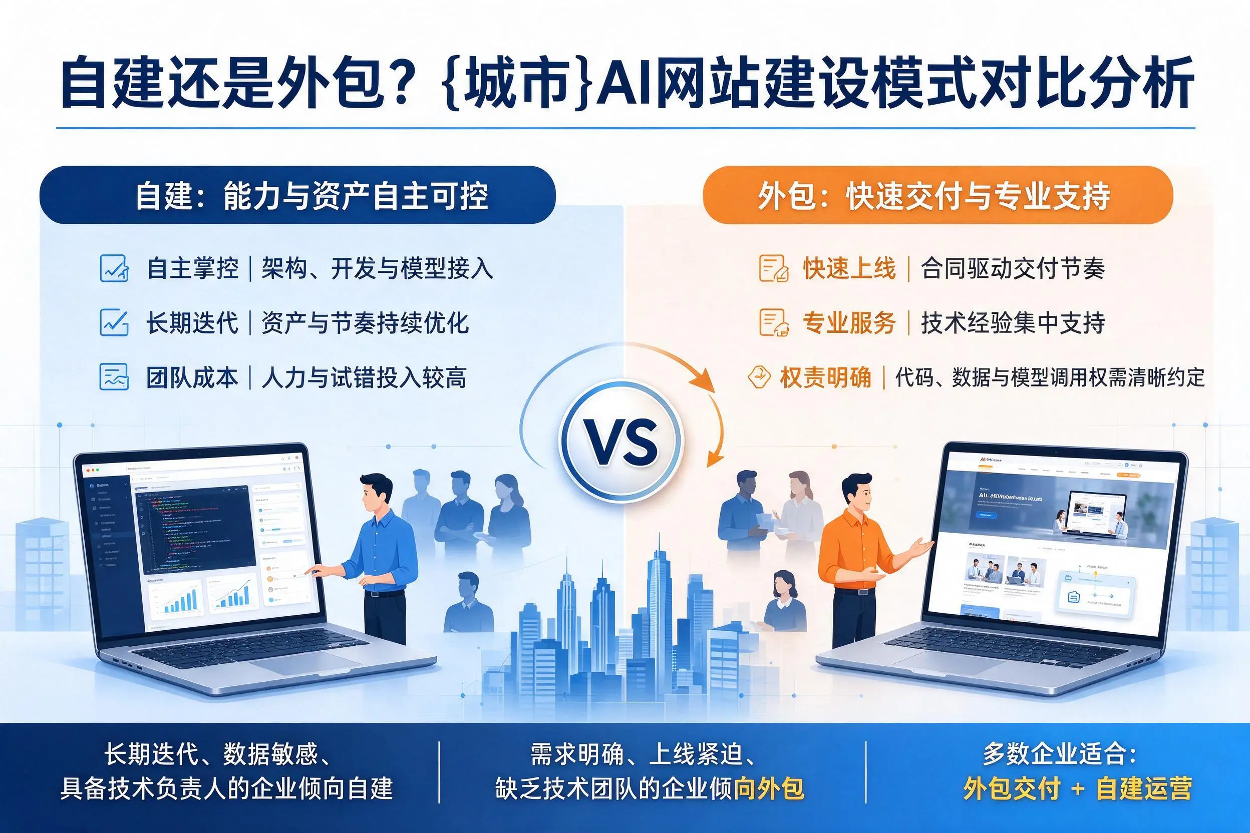 自建还是外包？金华AI网站建设模式对比分析