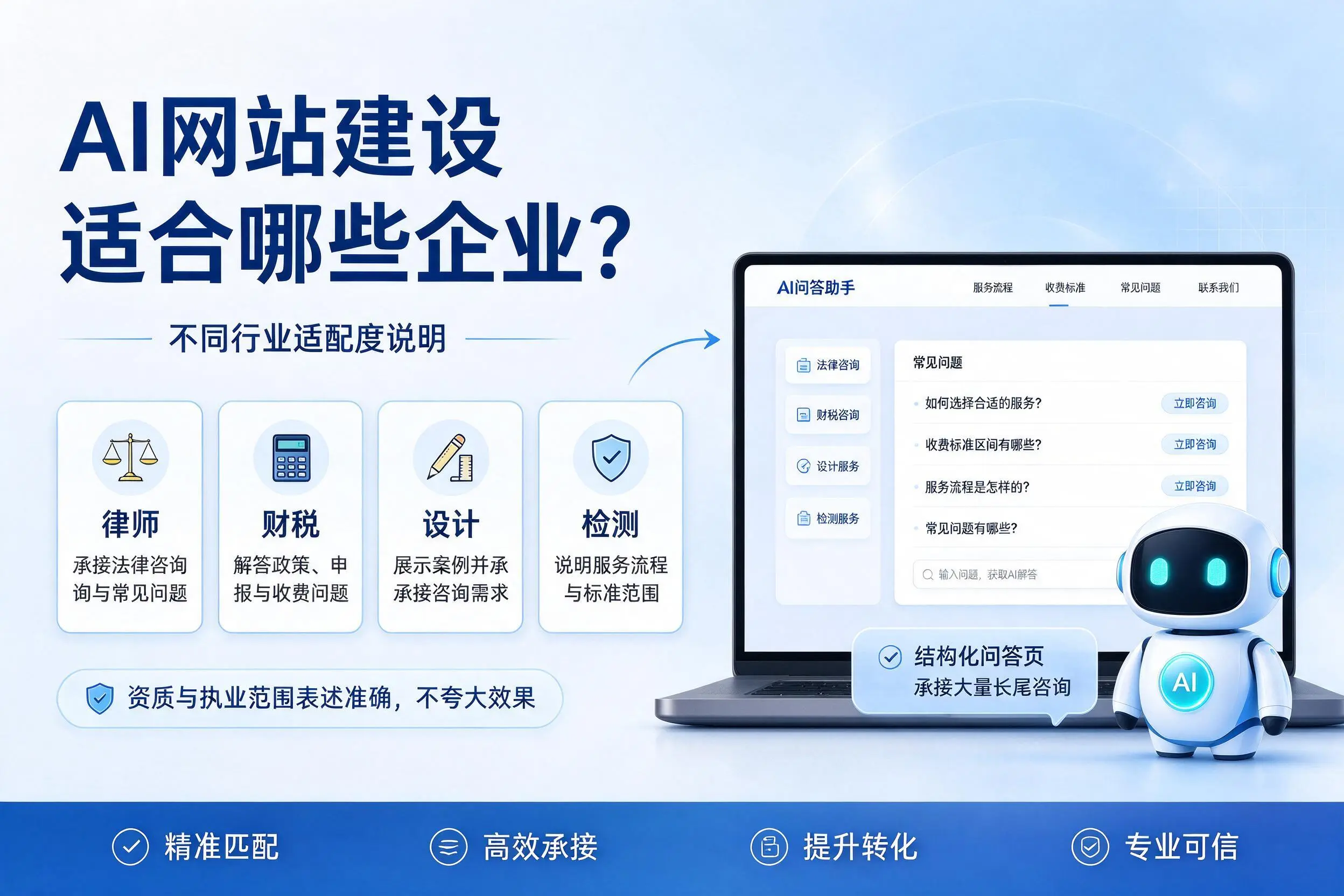 AI网站建设适合哪些企业？金华不同行业适配度说明