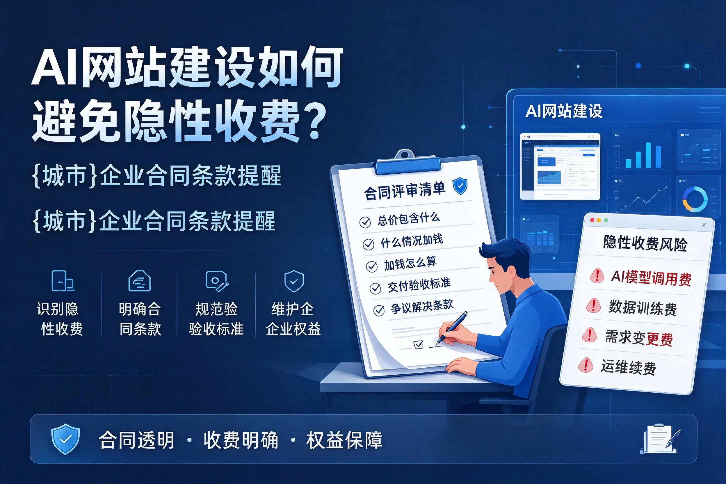 AI网站建设如何避免隐性收费？金华企业合同条款提醒