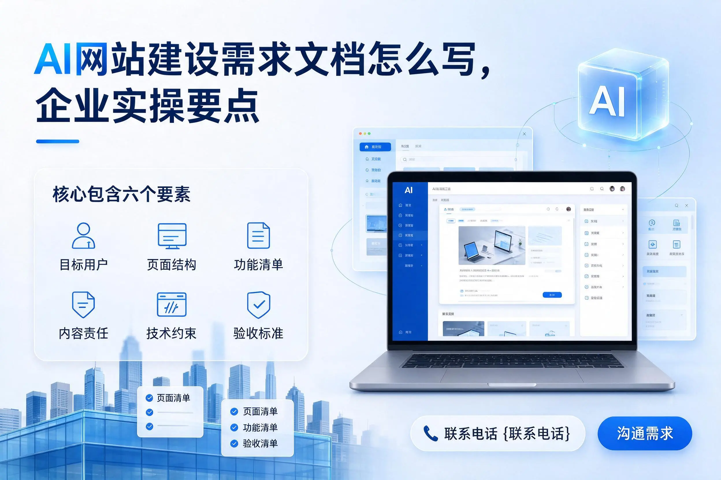 AI网站建设需求文档怎么写，金华企业实操要点