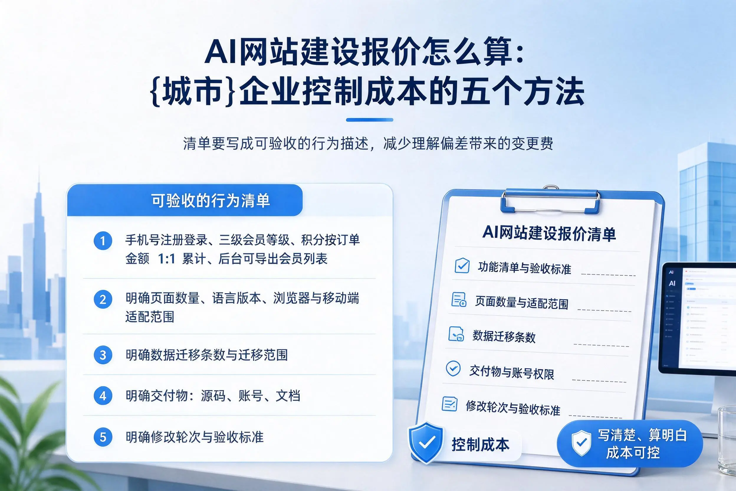 AI网站建设报价怎么算：金华企业控制成本的五个方法